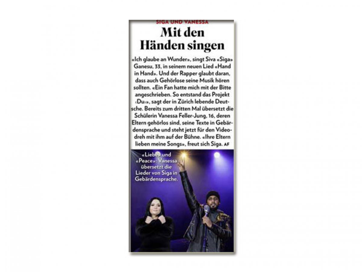 Schweizer Illustrierte - Mit den Händen singen